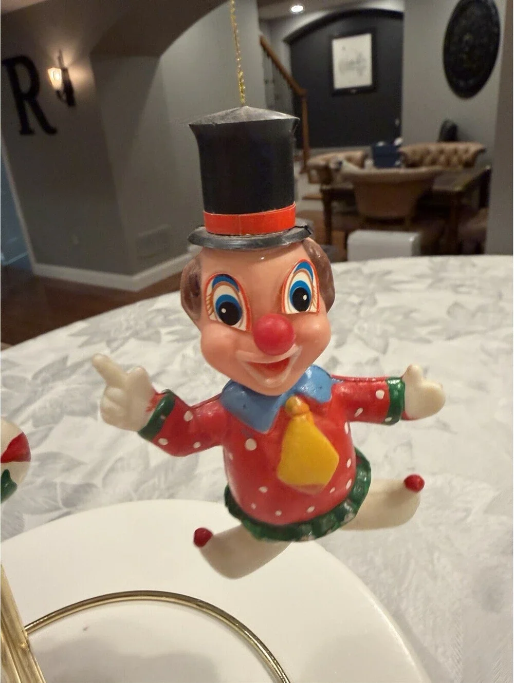 Vintage Clown Christmas Ornaments Set Of 4